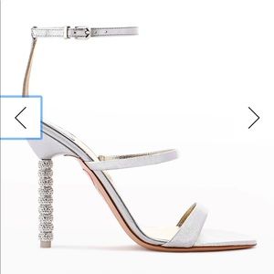 Sophia Webster Rosalind glitter sandals silver size 39